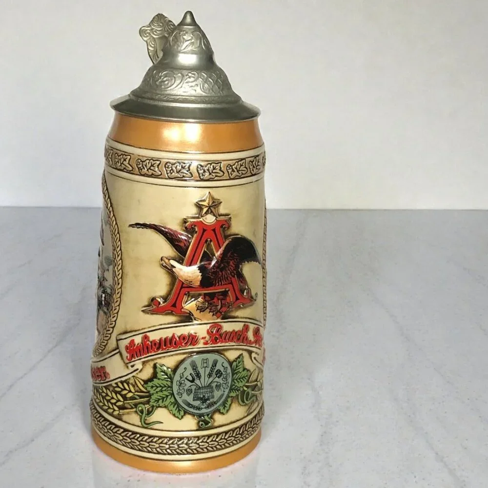 Budweiser Lidded Beer Stein Vintage Limited Edition 